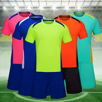 1 Set Tricou de Fotbal Unisex Sport T-shirt, pantaloni Scurți Sudoare Wicking Uniforme de Fotbal Sport pentru Adulti de Fotbal Jersey pentru Sport