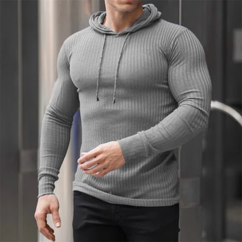 2022 bărbați toamnă sport fitness Primăvara și toamna de formare de fitness purta maneca lunga din tricot pulover hoodie jacheta