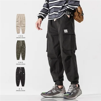 Brand la modă Toamna anului Nou Glezna Banded de Lucru Pantaloni Barbati Stil Japonez Casual Pantaloni Lungi Versatil Stil coreean Trendy Glezna
