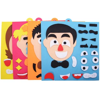 DIY Jucării Emoție Schimba Puzzle Jucarii 30CM*30CM Creative Expresia Facială Copii Jucarii Educative Pentru Copii de Învățare Set de Amuzant