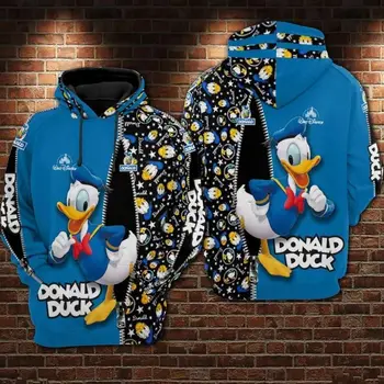 Donald Duck Filme Disney 6 Peste Imprimare 3d Zip Hoodie