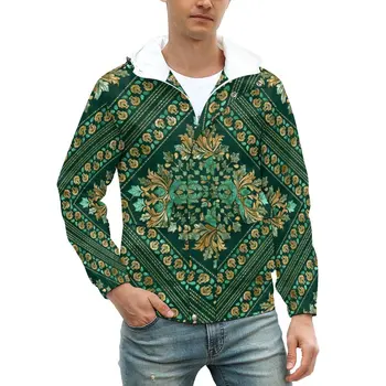 Imprimare Baroc Jachete De Iarna Vintage Damasc Strada Stil Casual, Paltoane Bărbați Impermeabil Clasic Geci Personalizate Jachetă Oversize