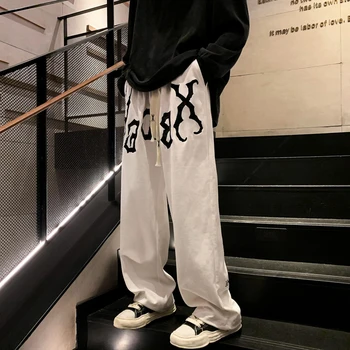 Mens de Moda Supradimensionate, Pantaloni Casual, de Înaltă Calitate, de sex Masculin Largi Picior Pantaloni de Primavara Toamna pentru Barbati Pantaloni Hip Hop Harajuku Streetwear