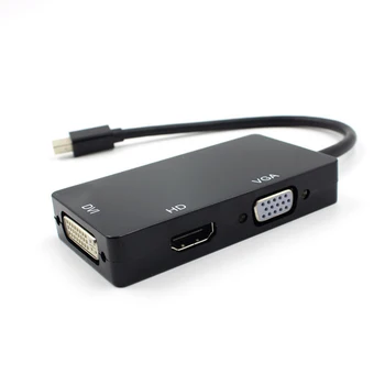 Mini DP Displayport La VGA+compatibil HDMI+DVI Cablu de sex Masculin La Feminin Adaptor pentru PC, Laptop