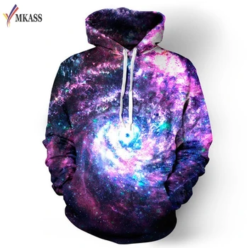 MKASS 3d Space Galaxy Print cu Gluga Noua Moda Hanorac Barbati Hanorace Casual Bărbați Și Femei Treninguri Hoody Topuri Cu Buzunare