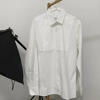 Moda Clasic De Brand La Modă Design De Lux Alb Manual Inkjet Bărbați Femei Lungă Cu Mâneci Tricouri Versatil M6