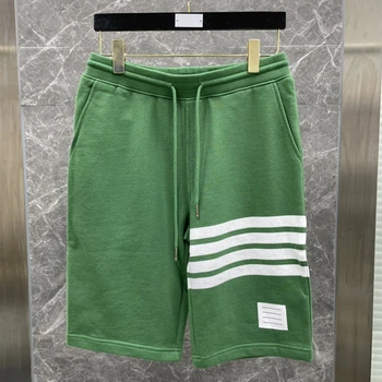 Moda Culoare Verde de Baschet, Pantaloni de Înaltă Calitate, Design cu Dungi pantaloni Scurți Pantaloni Om de Genunchi Lungime Jogger Pantaloni Sport în timpul Verii